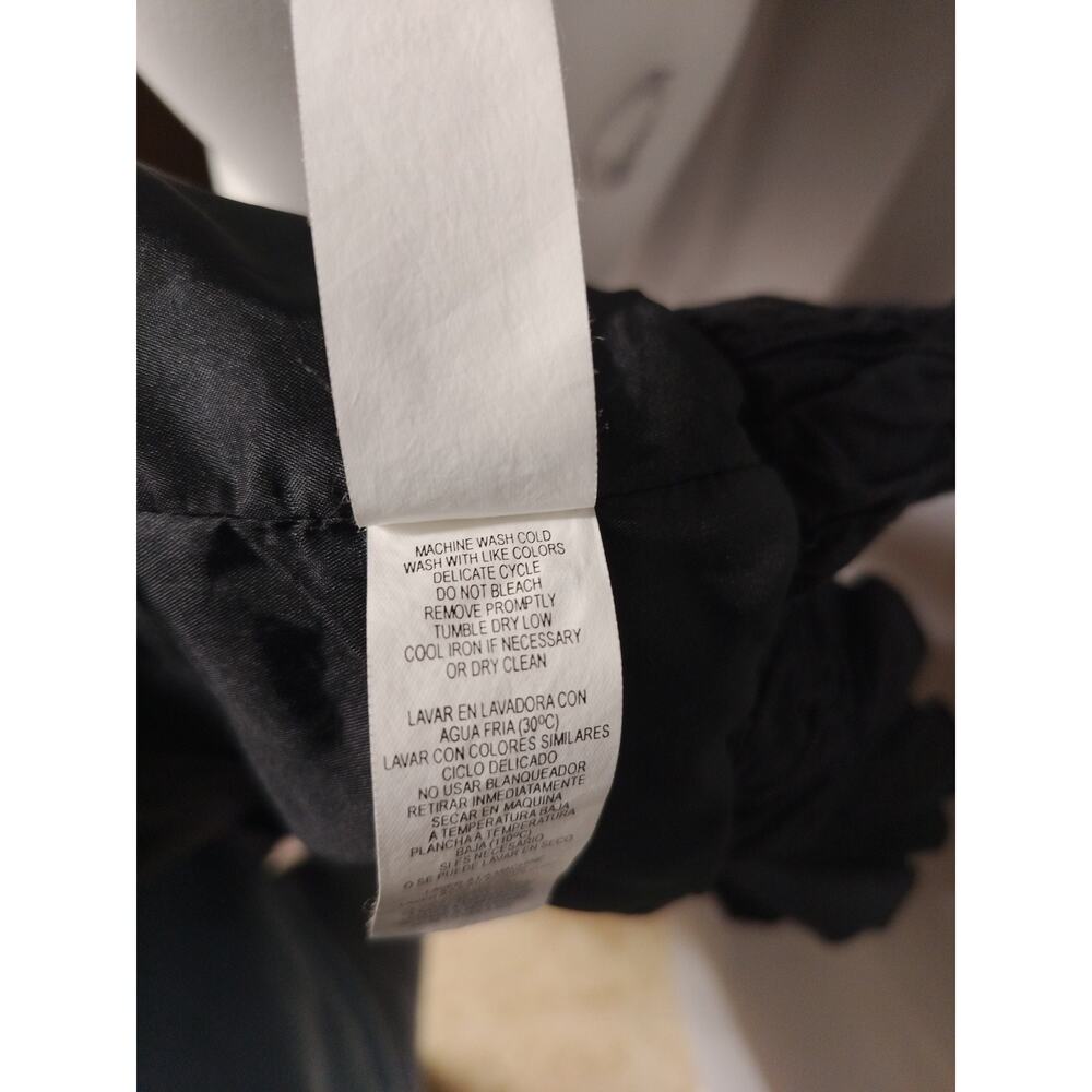 Double Breasted Linen & Cotton Ruffled Jacket, Size S - Picture 11 of 11